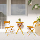 Have sammenslåelig stol 2 pcs Sennepsgul 42 x 46 x 82cm Metal