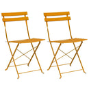 Have sammenslåelig stol 2 pcs Sennepsgul 42 x 46 x 82cm Metal
