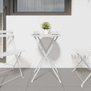 Bistrobord Hvid Ø 50 x 71 cm Pulverlakeret stål