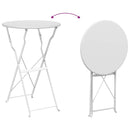 Bistrobord Hvid Ø 50 x 71 cm Pulverlakeret stål