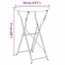 Bistrobord Sennepsgul Ø 50 x 71 cm Pulverlakeret stål