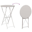 Bistrobord Beige Ø 50 x 71 cm Pulverlakeret stål