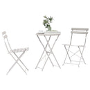 Sammenklappeligt Bistro Sæt 3 pcs Beige Stål