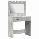 Klædeskab Beton Grå 78,5 x 41 x 135 cm Konstrueret træ