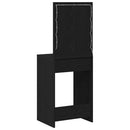 Klædeskab med spejllys Sort eg 50 x 41 x 135 cm Konstrueret træ