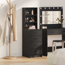 Highboard med skuffe Sort eg 40 x 41 x 135 cm Konstrueret træ