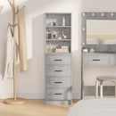 Highboard Betongrå 40 x 41 x 135 cm Konstrueret træ