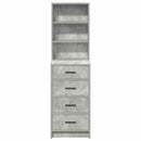 Highboard Betongrå 40 x 41 x 135 cm Konstrueret træ