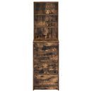 Highboard med skuffe Røget eg 40 x 41 x 135 cm Konstrueret træ