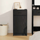 Sideboard med skuffe Sort eg 40 x 40.5 x 75 cm Konstrueret træ