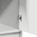 Highboard med skuffe Hvid 40 x 40,5 x 135 cm Konstrueret træ