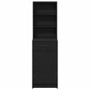 Highboard med skuffe Sort eg 40 x 40,5 x 135 cm Konstrueret træ