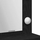 Klædeskab med spejllys Sort eg 79 x 41 x 135 cm Konstrueret træ