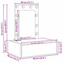 Klædeskab Grå 60 x 40 x 70 cm Konstrueret træ
