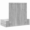 Klædeskab med spejllys Grå 83 x 40 x 70 cm Konstrueret træ