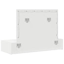 Klædeskab med spejllys Hvid 100 x 40 x 70 cm Konstrueret træ