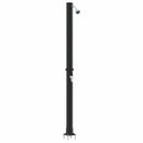 Udendørs Solbruser Sort 217 cm PVC og Aluminium