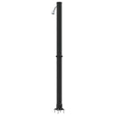 Udendørs Solbruser Sort 217 cm PVC og Aluminium