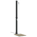 Udendørs Solbruser Sort 217 cm PVC og Aluminium