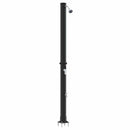 Udendørs Solbruser Sort 217 cm PVC og Aluminium