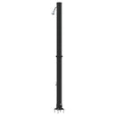 Udendørs Solbruser Sort 217 cm PVC og Aluminium