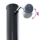 Udendørs Solbruser Sort 217 cm PVC og Aluminium