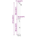 Udendørs Solbruser Sort 217 cm PVC og Aluminium