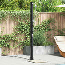 Udendørs Solbruser Sort 217 cm PVC og Aluminium