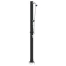 Udendørs Solbruser Sort 217 cm PVC og Aluminium