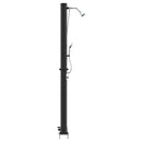 Udendørs Solbruser Sort 217 cm PVC og Aluminium