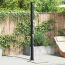 Udendørs Solbruser Sort 217 cm PVC og Aluminium