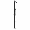 Udendørs Solbruser Sort 217 cm PVC og Aluminium