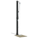 Udendørs Solbruser Sort 217 cm PVC og Aluminium