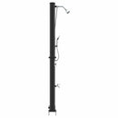 Udendørs Solbruser Sort 217 cm PVC og Aluminium