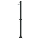 Udendørs Solbruser Sort 217 cm PVC og Aluminium