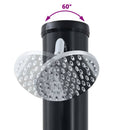 Udendørs Solbruser Sort 217 cm PVC og Aluminium