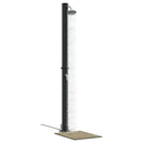 Udendørs Solbruser Sort 217 cm PVC og Aluminium