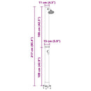 Udendørs Solbruser Sort 217 cm PVC og Aluminium
