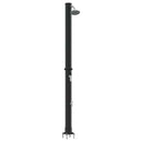 Udendørs Solbruser Sort 217 cm PVC og Aluminium
