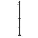 Udendørs Solbruser Sort 217 cm PVC og Aluminium