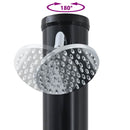 Udendørs Solbruser Sort 217 cm PVC og Aluminium