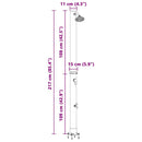 Udendørs Solbruser Sort 217 cm PVC og Aluminium