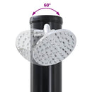 Udendørs Solbruser Sort 217 cm PVC og Aluminium