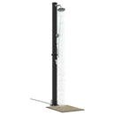 Udendørs Solbruser Sort 217 cm PVC og Aluminium