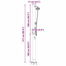Udendørs Solbruser Sort 217 cm PVC og Aluminium