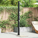 Udendørs Solbruser Sort 217 cm PVC og Aluminium