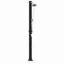 Udendørs Solbruser Sort 217 cm PVC og Aluminium