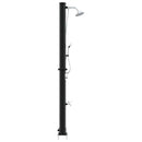 Udendørs Solbruser Sort 217 cm PVC og Aluminium