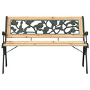 Havebænk med pude Brun 116 x 54 x 73 cm træ