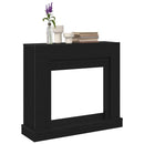 forsats til pejs 100x30x87,5 cm konstrueret træ sort-eg